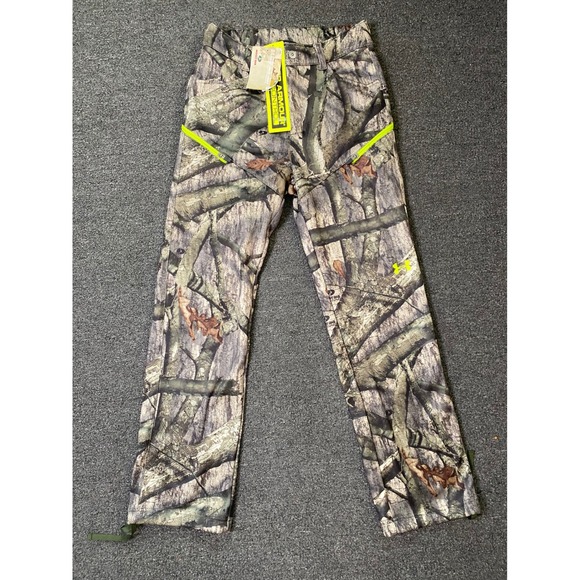 Under Armour Scent Control Hunting Pants Mossy Oak Camo Mens Medium Woodland NEW